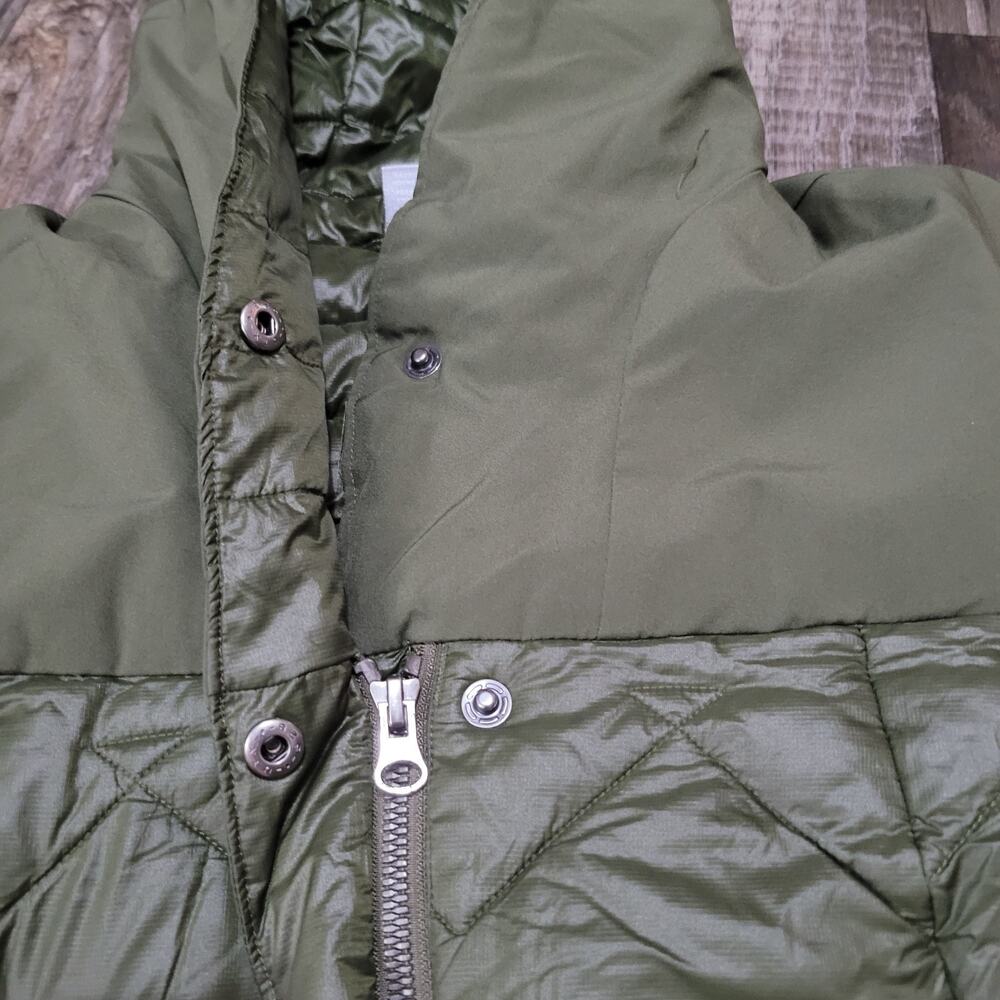 Columbia Hooded Puffer Jacket Parka Womens XS Green Long Quilted - Picture 8 of 10